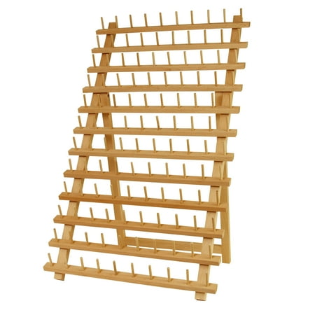 Sewing Supply Bag - US Art Supply Premium Beechwood 120-Spool Sewing and Embroidery Thread Rack