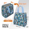 thumbnail image 3 of Dog with Pioneer Flower Insulated Lunch Bag for Women & Adults,Large Portable Soft Cooler Lunch Bag,Thermal Food Storage Tote with Pearl Cotton,8.66L,8.75x5.75x9.5 Inch, 3 of 6
