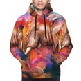 thumbnail image 4 of Bingfone Oil Paintings Of Elephants Men'S Drawstring Hoodie Long Sleeve Pocket Sweatshirts-Large, 4 of 9