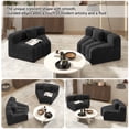 thumbnail image 4 of Daluvenix Round Curved Sofa 2PCS 1/8 Round Modular Sectional Sofa 2 Seater Modern Convertible Velvet Boneless Couches for Living Room, 4 of 9