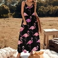 thumbnail image 2 of Flamingo Pattern Design Sleeveless Dress Woman Fashion Long Dresses Women's Summer Suit Dress 2025, 2 of 7