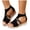 Black, variant on Espadrilles Platform Wedge Sandals for Women Zipper Summer Orthopedic Shoes Open Toe Casual Slip On Beach Sandal Orange Size 9
