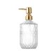 thumbnail image 2 of Botella de botella de jabón de vidrio tipo bomba – Champú recargable, gel de ducha. Envase, diseño antideslizante texturizado, bomba impermeable, cocina reutilizable en el baño doméstico, 2 of 6