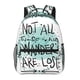thumbnail image 1 of Disketp Not All Who Wander Are Lost1 Mochila Estampada para Hombre y Mujer – Mochila Ligera Clásica con Múltiples Bolsillos para Universidad, Trabajo y Viajes-One Size, 1 of 5