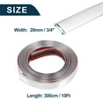 thumbnail image 5 of 3/4" 20mm Width Self Adhesive Car Door Window Bumper Trim Strip Sticker 10Ft 300cm  Gloss Silver Tone, 5 of 6