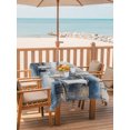 thumbnail image 2 of Outdoor Table Cloth with Umbrella Hole and Zipper, Navy Blue Mountain Waterproof Rectangle Tablecloth 60"x102", Vintage Abstract Art Washable Table Cover for Outside Party Patio Picnic, 2 of 8