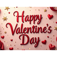 thumbnail image 4 of Valentine's Day Banner Heart Balloons Pink Roses Gift Box Backdrop Party Supplies Photography Props Romantic Decorations Festive Décor Background, 4 of 4