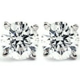 thumbnail image 1 of 1 CT. T.W. Genuine White Diamond Studs 14K White or Yellow Gold, 1 of 3
