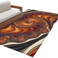 thumbnail image 2 of Rectangle Area Rugs 4 x 6 Ft, Brown Orange Black Non-Slip Residential Carpet, Modern Tie-dyeing Ombre Abstract Art Indoor Crawling Mats Runner Rugs for Living Room/Dining Room/Bedroom, 2 of 9