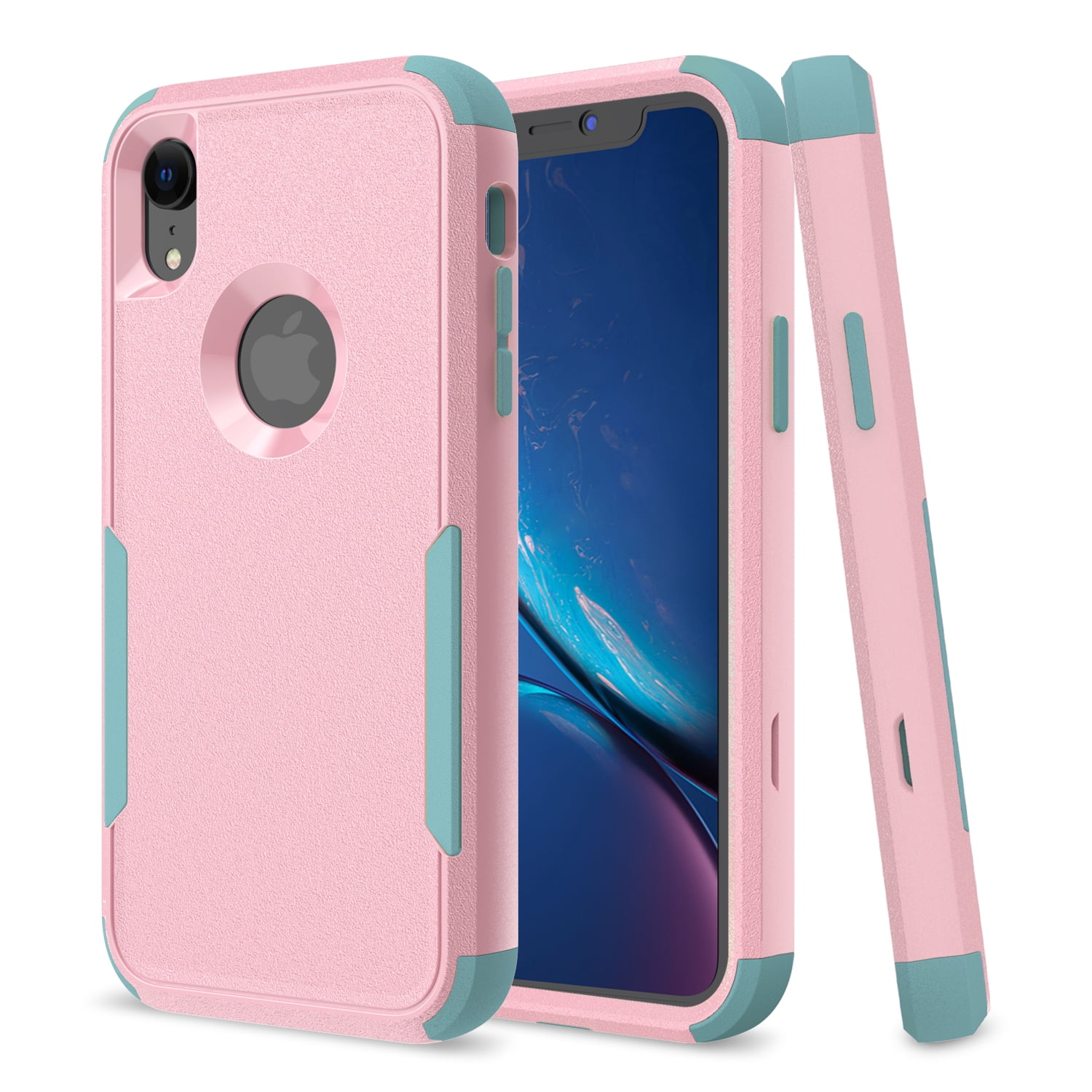 Apple iPhone Xr Case , for iPhone Series Rugged Rubber Durable 3 in 1 Cover , Phone Case for