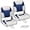 Blue #1, variant on Lumiparty 2 Pack Folding Boat Seats Low Back, Fold-Down Fishing Boat Chair with Thickened Sponge Padding and Hinge for Sightseeing Boat, Speedboat, Black & Gray