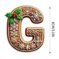 thumbnail image 3 of 4 Pcs A-Z 26 Gingerbread Alphabet Ornaments for Christmas Tree Decorations, Candy Cane Initial Letter Xmas Pendant with Berries Pattern, Christmas Tree Hanging Ornaments DIY for Home Party Decor, 3 of 4