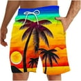 thumbnail image 2 of Mefallenssiah Men'S Casual Printed Drawstring Trouser Beach Shorts Pants with Pocket, 2 of 4