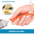 thumbnail image 6 of Zulay Kitchen Professional Stainless Steel Flat Handheld Cheese Grater - Orange, 6 of 7