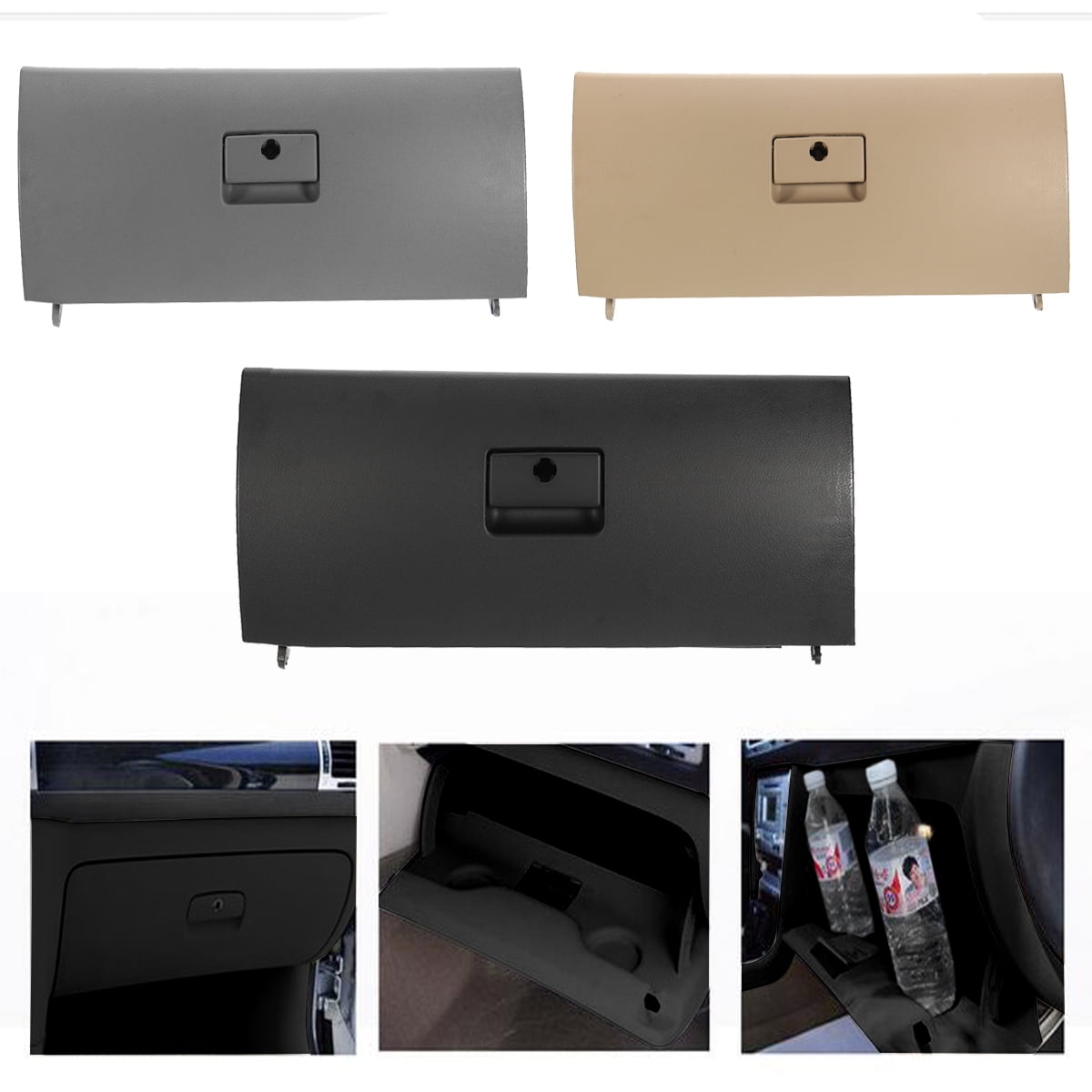 Grey SP-Auto For VW Jetta A4 Golf4 MK4 Car Console Glove Box Door Cover Lid Latch Covers 1J1 857 121A