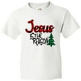 thumbnail image 3 of Inktastic Christmas Jesus is the Reason with Green Plaid Tree Youth T-Shirt, 3 of 5