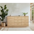 thumbnail image 2 of Knubmt Wood Storage Cabinet with Handle, 9 Drawer Dresser for Bedroom, Living Room, Brown, 2 of 7