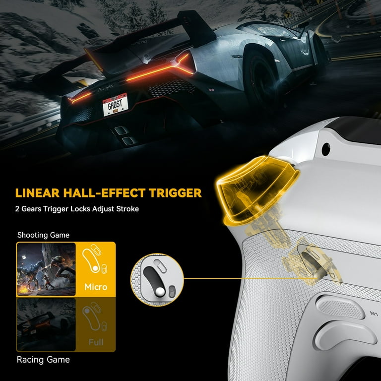 Wireless Gaming Controller for PC/Switch/iOS/Android/Steam, RGB