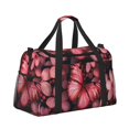 thumbnail image 2 of Disketp pink butterfly Bolsa de Viaje Tipo Duffle, Bolso de Mano para Fin de Semana para Mujer, Bolsa de Gimnasio Ligera para Hombre, Esencial para Viajes, 2 of 7