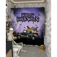 thumbnail image 5 of Happy Halloween Shower Curtain Set ，Waterproof Fabric Shower Curtains Purple Truck Pumpkin Skull Crow Bug Black Shower Curtains for Bathroom,Bathroom Decor 72"x84", 5 of 6