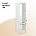 thumbnail image 3 of Giantex Tall 4 Cube Bookcase, Freestanding Narrow Open Display Bookshelf, Wooden Storage Organizer for Small Place, 3 of 8