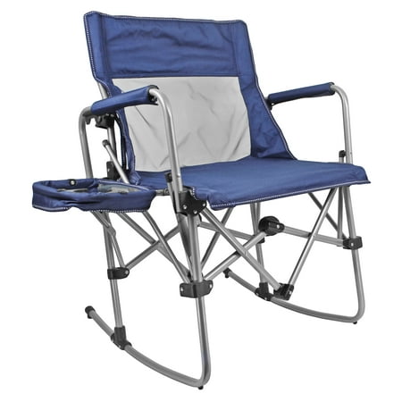 Zenithen Alloy Steel Outdoor Director Portable and Durable Folding Chair Navy/Grey