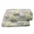 thumbnail image 4 of Dinosaur Party Foot Rest, Reptiles with Fern Motifs Cartoonish Illustration, Non-Slip Backing Adjustable Ergonomic Memory Foam Leg Support for Office, Warm Taupe Pale Green, by Ambesonne, 4 of 5