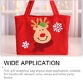 thumbnail image 2 of Ounissouiy Bolsa de regalo de Navidad, bolsa de embalaje interesante, diseño de asa, bolsas de dulces de Navidad, soporte de almacenamiento, Kits de decoración para fiestas Alce, 2 of 6