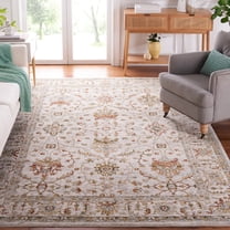 Safavieh Hamilton Arielle Oriental Polyester Area Rug, Ivory/Rust, 6'7" x 6'7" Square
