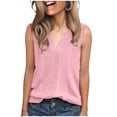 thumbnail image 4 of Bixock Summer Women Tops,Tank Tops for Women,Blouse for Women Solid Color V Neck Cami Top Eyelet Detail Sleeveless Casual Loose Lightweight Soft Wear Shirts, 4 of 6