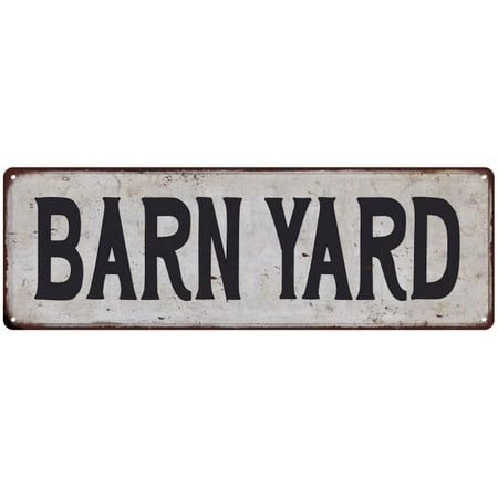 Barn Yard Vintage Look Rustic 6x18 Metal Sign Chic Retro