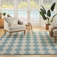 thumbnail image 5 of Nourison Positano 9' x 12' Aqua Diamond Modern Flatweave Indoor/Outdoor Rug, 5 of 12