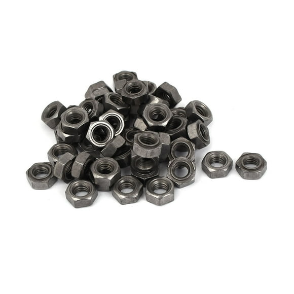 Unique Bargains M8 Female Thread 1.25mm Pitch Carbon Steel Hexagonal Weld Nuts DIN 929 50 Pcs