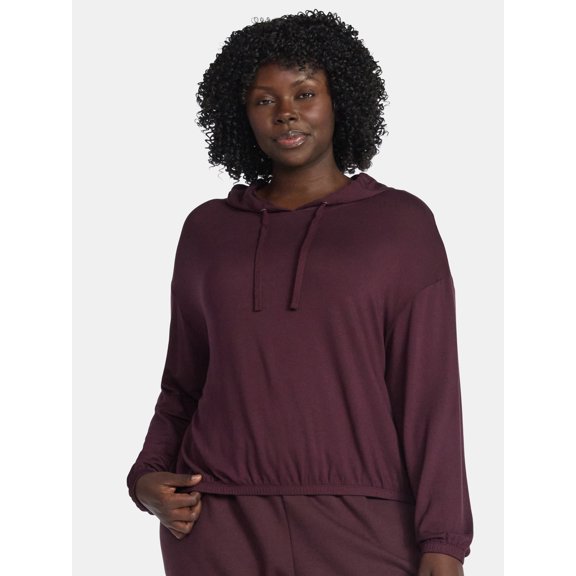 Terra & Sky Women's Plus Luxe Fleece Hoodie, Sizes 0X-5X