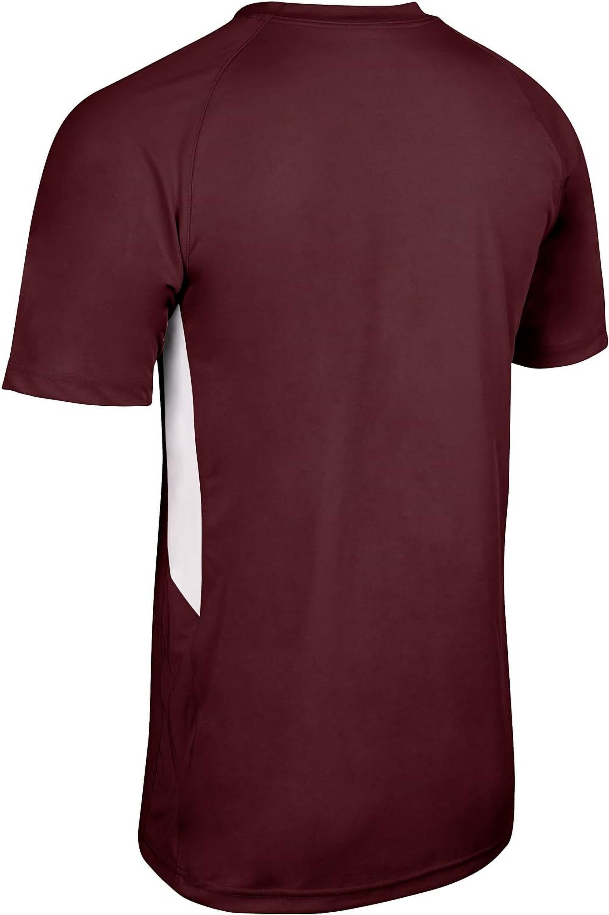 Check Baseball/Softball Jersey, Youth X-Small, Maroon with White Highlights