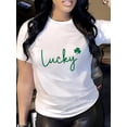 thumbnail image 1 of Women'S Stylish Casual Active Sportswear for St. Patrick'S Day, Celebrating Ireland—Breathable, Moisture-Wicking, Lightweight, Comfortable, And Soft Printed Sports T-Shirt., 1 of 6