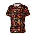 thumbnail image 3 of Yiaed Animal Print Mens Short Sleeve Tight Fit T-Shirt, Crewneck Casual Tee-X-Large, 3 of 5