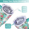 thumbnail image 5 of Cute Dog Design 40oz Tumbler with Handle - Double Wall Insulated Coffee Mug for Women - Dog Mom Gift Travel Cup with Straw, 5 of 7