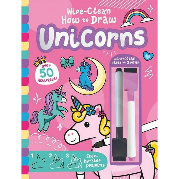 Wipe-Clean How to Draw Wipe-Clean How to Draw Unicorns, (Hardcover)