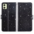 thumbnail image 4 of Asuwish Compatible with Samsung Galaxy A05 Wallet Phone Case and Tempered Glass Screen Protector Flip Credit Card Holder Stand Bling Glitter Cell Cover for Ao5 A 05 Women Black, 4 of 8