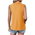 thumbnail image 4 of Summer Sleeveless Solid Knit Tops Lapel Tank Vest, 4 of 6