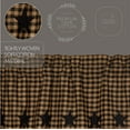 thumbnail image 4 of VHC Brands Black Star Country 84"x50" Panel Rod Pocket Room Darkening Cotton Check Tie Back(s) Window Curtains, 4 of 4