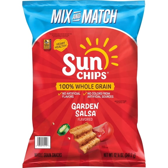 SunChips Garden Salsa Whole Grain Snacks, 12.25 oz.