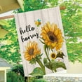 thumbnail image 3 of Wood Sunflower Garden Flag 28x40 Inch Double Sided Animal Bee King House Flag Sunflowers Floral Large Flag Burlap Decor for Outdoor Yard Hello Honey Farmhouse Outside Flags Garden Banner (Honey), 3 of 5
