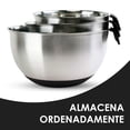 thumbnail image 2 of Juego de 3 tazones de acero inoxidable Aquila con tapa y rayadores, 2 of 5