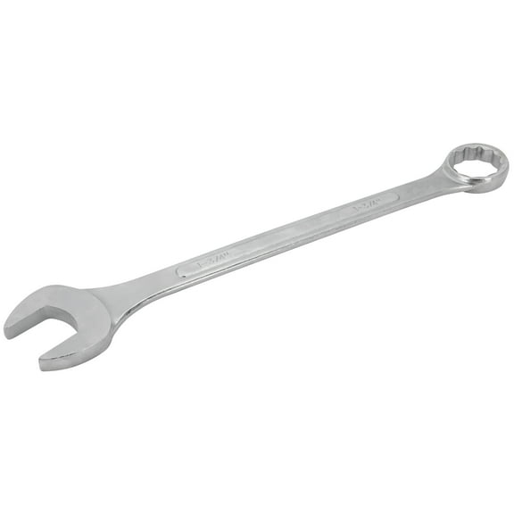 Performance Tool W346B 1-3/4 in. Combination Wrench, Drop-Forged Chrome Alloy Steel, Satin Chrome Finish, Rounded Box End