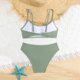 thumbnail image 4 of Odeerbi 8-14 Años Niñas Playa de Verano Bikini de Cuerda Traje de Baño Hawaiano Traje de Baño de Color Sólido Traje de Baño de Dos Piezas Set, 4 of 6