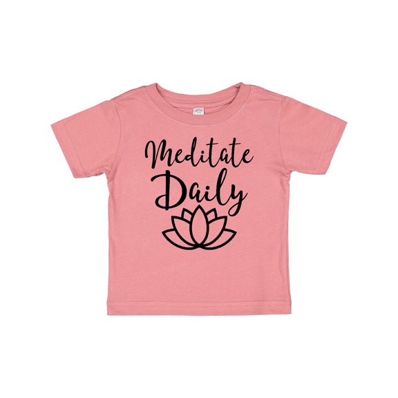 Inktastic Meditation Yoga Meditate Daily Resolution Boys or Girls Baby T-Shirt