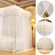 thumbnail image 5 of Mosquitera de lujo Jadeshay con dosel para cama de princesa de cuatro esquinas color Blanco, 5 of 8