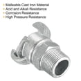 thumbnail image 5 of Unique Bargains 1NPT Male Thread Claw Quick Connector Air Hose Coupling Fitting Silver, 2Pcs, 5 of 5